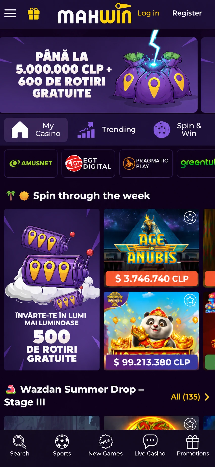 La App de Maxwin Casino